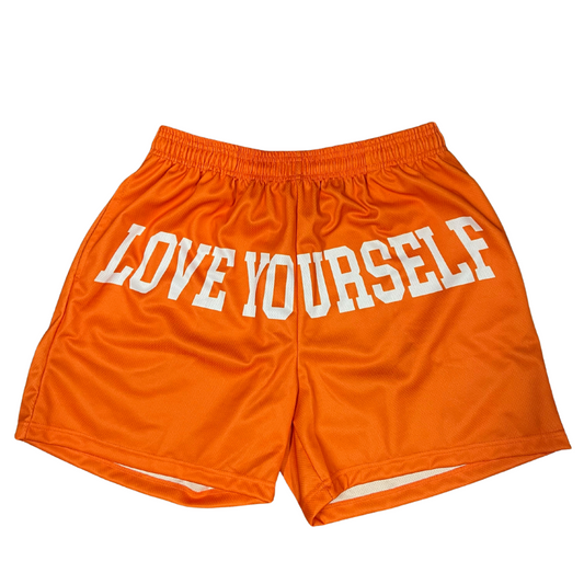 Love yourself Mesh shorts Orange