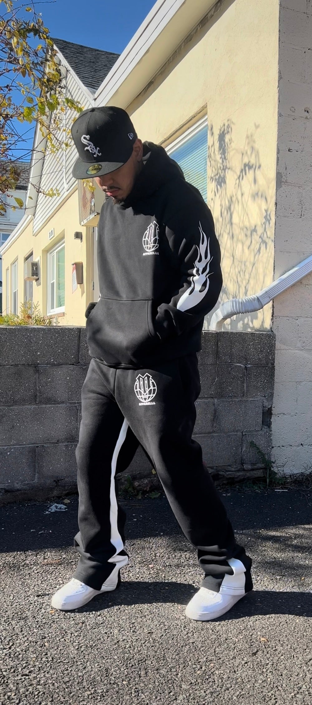 Heavyweight Signature flame hoodie